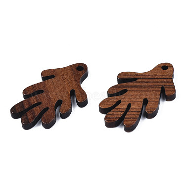 Colgantes de madera de nogal natural con tema de otoño(WOOD-N011-002)-3