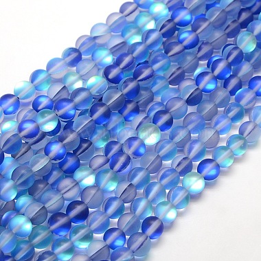 8mm Blue Round Crystal Beads