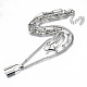 Zinc Alloy 3 Layered Necklaces(NJEW-N047-004-RS)-3