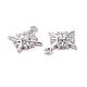 Brass Micro Pave Clear Cubic Zirconia Charms(KK-G418-09P)-3