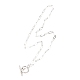 Unisex 304 Stainless Steel Paperclip Chain Necklaces(X-NJEW-H215-04P)-1