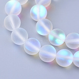 6mm Clear Round Moonstone Beads(X-G-R375-6mm-A13)
