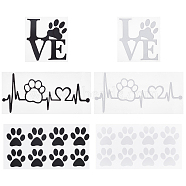 SUPERFINDINGS 6Sheets 6 Style Waterproof PET Decoration Sticker, for Window or Stairway Home Decoration, Mixed Color, 80~170x78~80mm, 1sheet/style(DIY-FH0004-48)