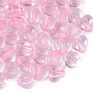 Transparent Acrylic Beads, Heart, Pink, 8x8.5x5.5mm, Hole: 2.5mm, about 2030pcs/500g(MACR-S373-95-B07)