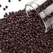 TOHO Round Seed Beads, Japanese Seed Beads, (46) Opaque Oxblood, 11/0, 2.2mm, Hole: 0.8mm, about 1110pcs/bottle, 10g/bottle(SEED-JPTR11-0046)
