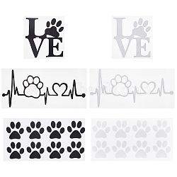 SUPERFINDINGS 6Sheets 6 Style Waterproof PET Decoration Sticker, for Window or Stairway Home Decoration, Mixed Color, 80~170x78~80mm, 1sheet/style(DIY-FH0004-48)