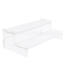 2-Tier Acrylic Action Figure Display Risers, Model Toy Assembled Organizer Holders, for Minifigures, Toys, Collections Display, Clear, Finish Product: 32x16x10cm(ODIS-WH0034-16A)