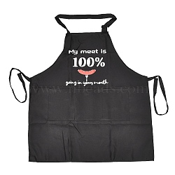 Polyester Sleeveless Apron, with Double Shoulder Belt, for Household Cleaning Cooking, Black, 825x700mm(DIY-XCP0003-32)