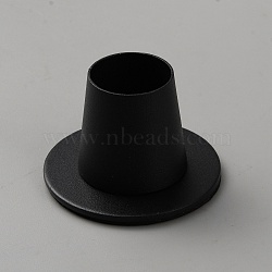 Iron Candle Holders, for Rustic Wedding Party Birthday Holiday Decoration, Cone, Black, 4.95x3.35cm, Inner Diameter: 2.15cm(AJEW-WH0015-123EB)