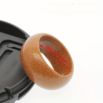 Synthetic Goldstone Plain Band Rings