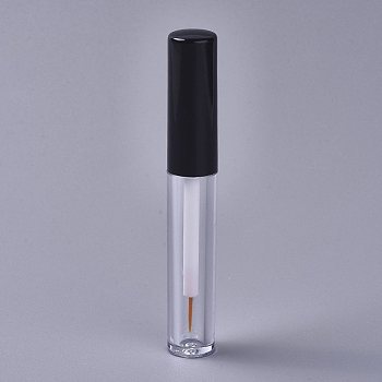 Empty Plastic Eye Line Pencils Tube Bottle, with Brush Rod, Refillable Tube Bottle, Clear, 8.5x1.25cm, Capacity: 2ml(0.06 fl. oz)