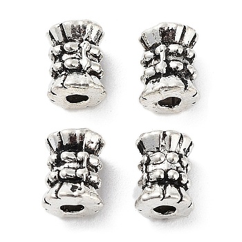 Tibetan Style Alloy Beads, Cadmium Free & Lead Free, Antique Silver, 6x5mm, Hole: 1.8mm, about 2439pcs/1000g