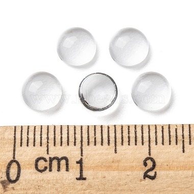 Cabochons en verre transparent(X-GGLA-R026-6mm)-5