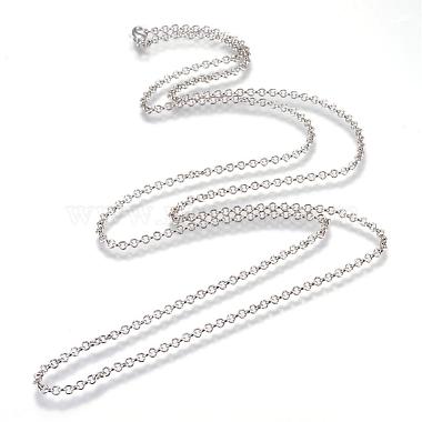 Iron Rolo Chains Necklace Making(MAK-R015-45cm-P)-2