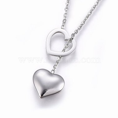304 Stainless Steel Lariat Necklaces(NJEW-O104-04P)-2