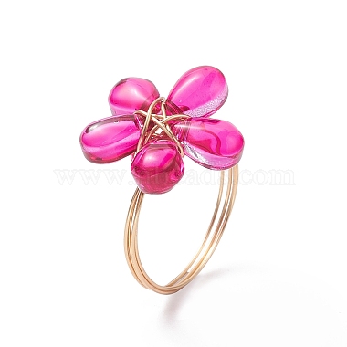 Transparent Glass Finger Ring(RJEW-JR00559)-4