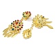 Bohemia Zinc Alloy Rhinestone Clip-on Earrings(EJEW-C089-02B-G)-2