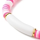 Bracelet extensible en perles acryliques tube incurvé pour adolescente femme(BJEW-JB06942)-4