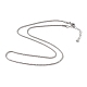 304 Stainless Steel Bone Rope Chain Necklace for Women(NJEW-I121-01A-P)-1