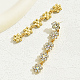 Real 18K Gold Plated Brass Micro Pave Cubic Zirconia Dangle Stud Earrings for Women(TR0164-3)-3