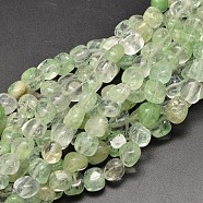 Watermelon Stone Glass Beads Strands, Tumbled Stone, Nuggets, Light Green, 9~13x9~13x9~13mm, Hole: 1mm, about 35~40pcs/strand, 15.7 inch(G-P092-35)
