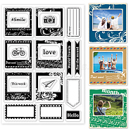 PVC Plastic Stamps, for DIY Scrapbooking, Photo Album Decorative, Cards Making, Stamp Sheets, Photo Frame Pattern, 16x11x0.3cm(DIY-WH0167-57-0410)
