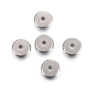 304 Stainless Steel Spacer Beads, Flat Round, Stainless Steel Color, 8x2.5mm, Hole: 1.8mm(STAS-F191-13P-D)