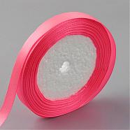 Single Face Satin Ribbon, Polyester Ribbon, Light Coral, 2 inch(50mm), about 25yards/roll(22.86m/roll), 100yards/group(91.44m/group), 4rolls/group(RC50MMY-A005)