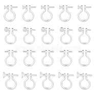 80Pcs 4 Styles Plastic Clip-on Earring Findings, Clear, 10.5~12x8~9.5x2~4mm, Pin: 1mm, 20Pcs/style(KY-AR0001-29)