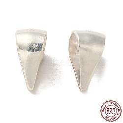 925 Sterling Silver Snap on Bails, with S925 Stamp, Silver, 7x3.5x5mm, Hole: 6x4mm(STER-K177-04C-S)