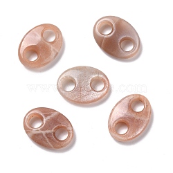 Natural Sunstone Connector Charms, Pig Nose, 25x18x6.5mm, Hole: 6mm(G-P467-01A)