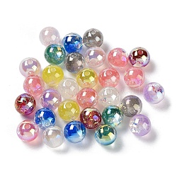 Acrylic Beads, Round, Mixed Color, 10x9.5mm, Hole: 1.8mm(MACR-C029-01)
