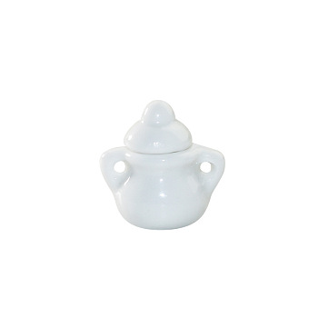 Miniature Porcelain Pot Ornaments, Micro Dollhouse Accessories, Simulation Prop Decorations, White, 12x23x23mm