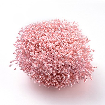 Gypsum Artificial Flower Heart Core, Pink, 60x3mm, about 1600 Strip/Bundle.