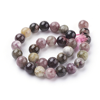 Natural Tourmaline Beads strands(X-G-C076-6mm-10)-2