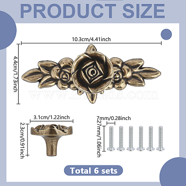 Flower Zinc Alloy Drawer Handle(FIND-WH0366-399)-2