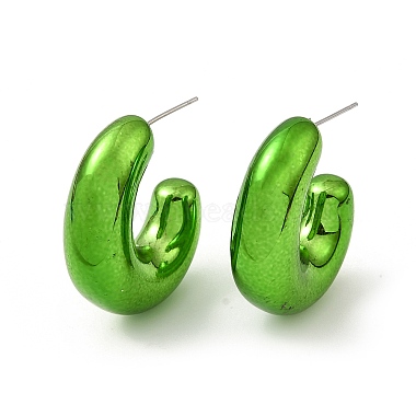 Donut Acrylic Stud Earrings(EJEW-P251-31)-2
