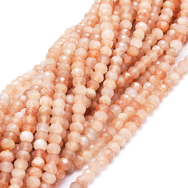 Rondelle Sunstone Beads