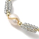 Natural Pearl & Glass Beaded Link Bracelets(BJEW-C051-42G)-2