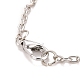 rectangle avec mot je t'aime 304 collier pendentif en acier inoxydable avec chaîne câble en alliage pour femme(NJEW-M192-01P)-4
