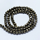 Natural Pyrite Beads Strands(G-L031-4mm-03)-2