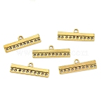 Tibetan Style Links, Chandelier Components, Rectangle/Bar, Cadmium Free & Lead Free, Antique Golden, 9x28x2.5mm(TIBE-A22146-AG-LF)