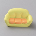 Resin Miniature Ornaments, for Garden Dollhouse Accessories, Sofa, 46x24x22.5mm(AJEW-TAC0030-034B)