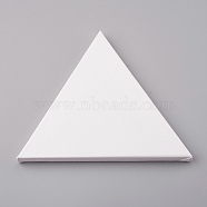 Triangle Shape Blank Canvas, Cotton Covered Wood Primed Framed, for Painting Drawing, White, 17x20x1.6cm(DIY-WH0161-19)