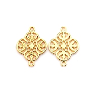 Baroque Style Zinc Alloy Connector Charms, Cadmium Free & Lead Free, Flower, Light Gold, 20x15x1mm, Hole: 1.2mm(FIND-TAC0015-04LG)