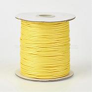 Eco-Friendly Korean Waxed Polyester Cord, Gold, 2mm, about 90yards/roll(80m/roll)(YC-P002-2mm-1155)