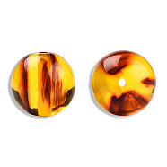 Resin Imitation Amber Beads, Round, Chocolate, 20x19mm, Hole: 2~2.4mm(RESI-N034-24-H01)