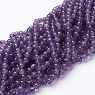16 inch Amethyst Strands, Round, about 95pcs/strand, 4mm in diameter, hole: 0.8mm(GSR4mmC062)