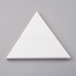 Triangle Shape Blank Canvas, Cotton Covered Wood Primed Framed, for Painting Drawing, White, 17x20x1.6cm(DIY-WH0161-19)