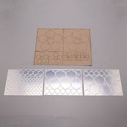 Mirror Wall Stickers, Flower, Self Adhesive Acrylic Mirror Sheets, for Home Living Room Bedroom Decor, White, 262x330x0.1mm, Flower: 1sheet/set(DIY-WH0282-25C)